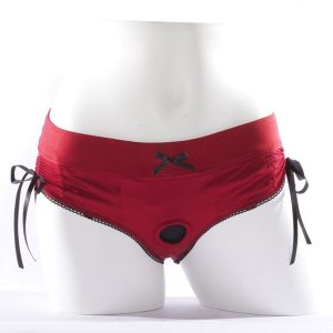 A Sasha Harness Red Blk Detail MAIN