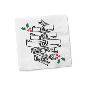 A TwistedWares HeSeesYouDrinkingNapkin MAIN