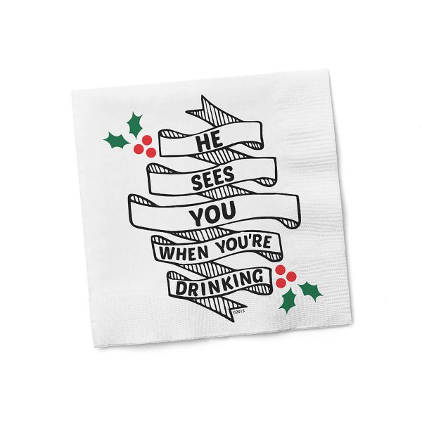 A TwistedWares HeSeesYouDrinkingNapkin MAIN
