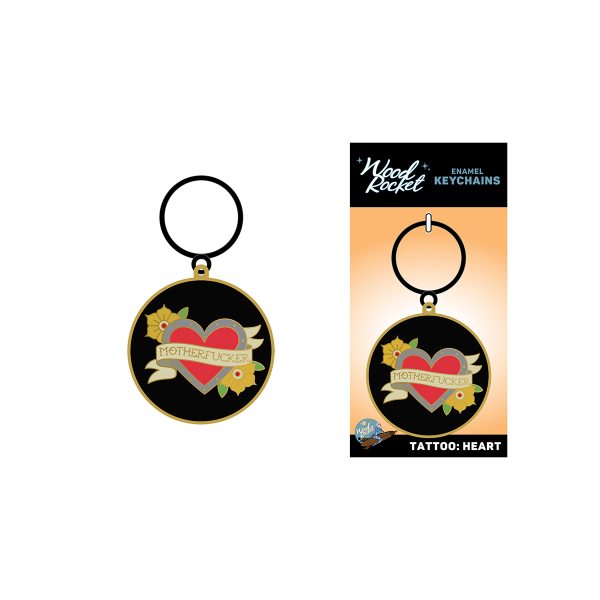 Woodrocket MotherfuckerHeartKeychain MAIN
